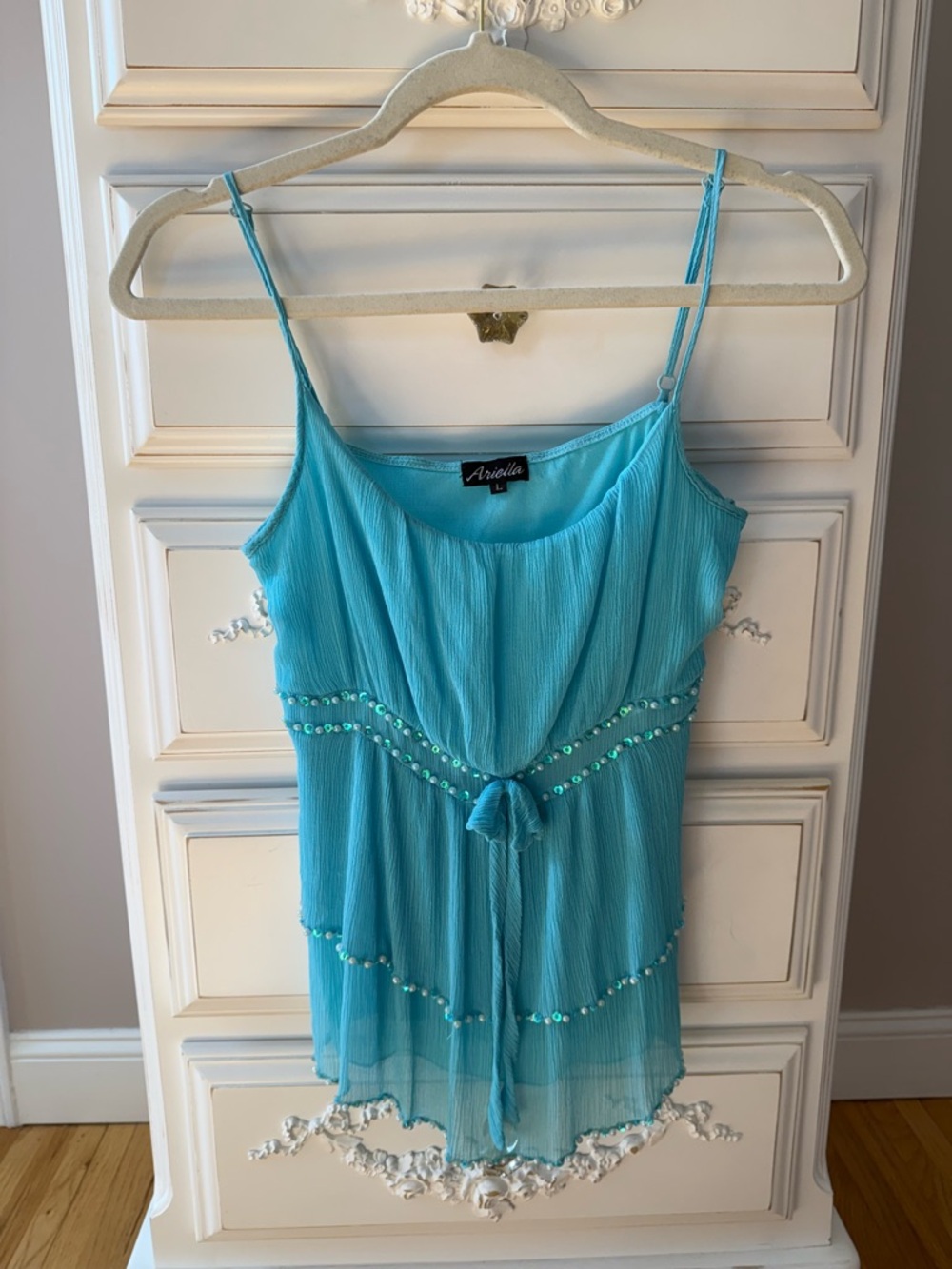 VINTAGE Y2K - mermaid beaded top - fits like size XS